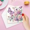6-Pack Diamond Art Greeting Cards Kit – DIY Butterfly Diamond Painting Cards with Envelopes, Rhinestones & Tools for Adults, Perfect Handmade Gifts